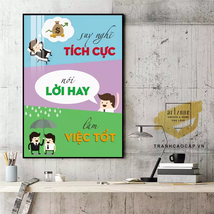 Tranh slogan tạo động lực làm việc