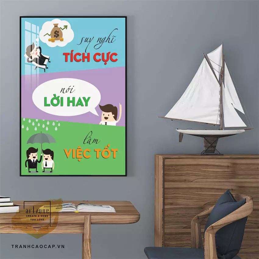Lựa chọn tranh slogan phù hợp với phong cách văn phòng