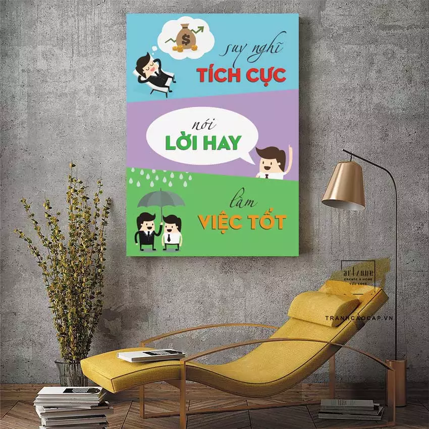 Ánh sáng làm nổi bật vẻ đẹp của tranh slogan
