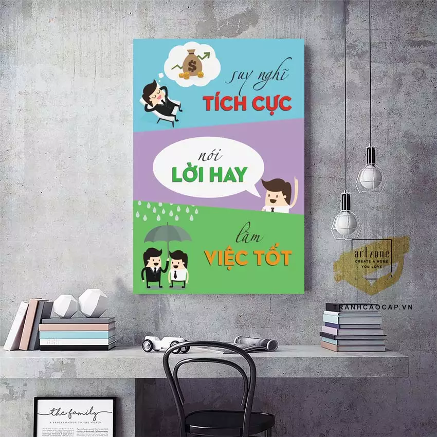 Tranh slogan góp phần tạo nên không gian làm việc lý tưởng