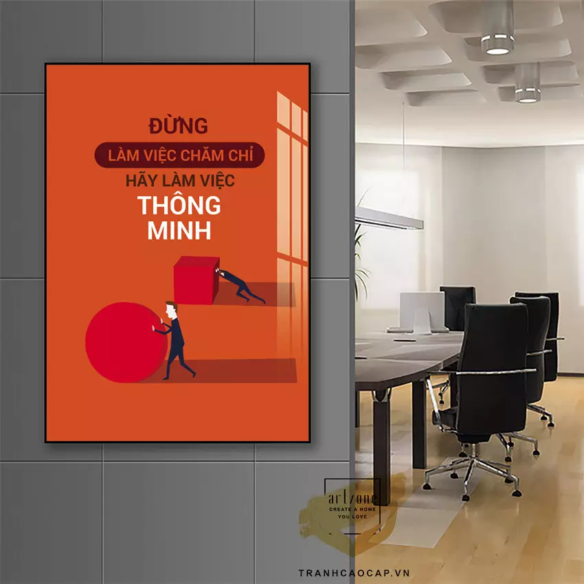 Tranh treo tường văn phòng mica cao cấp