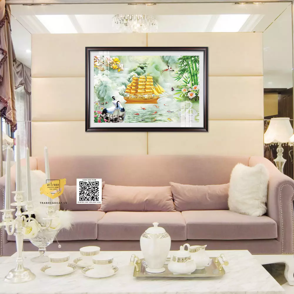 Tranh Thuận Buồm Xuôi Gió Mica cao cấp