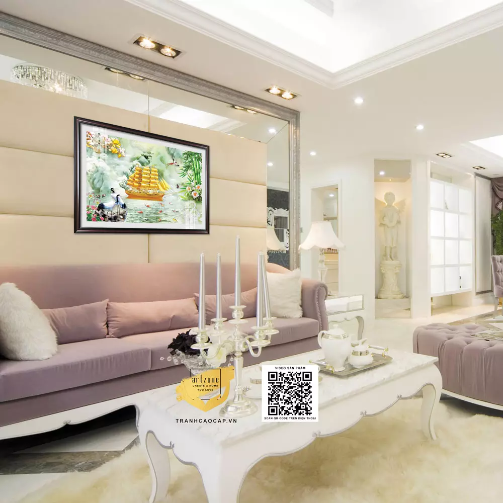 Treo tranh Thuận Buồm Xuôi Gió đúng cách để tăng vượng khí