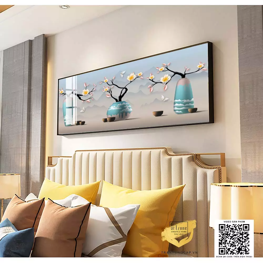 Cách treo tranh tĩnh vật bình hoa đúng cách
