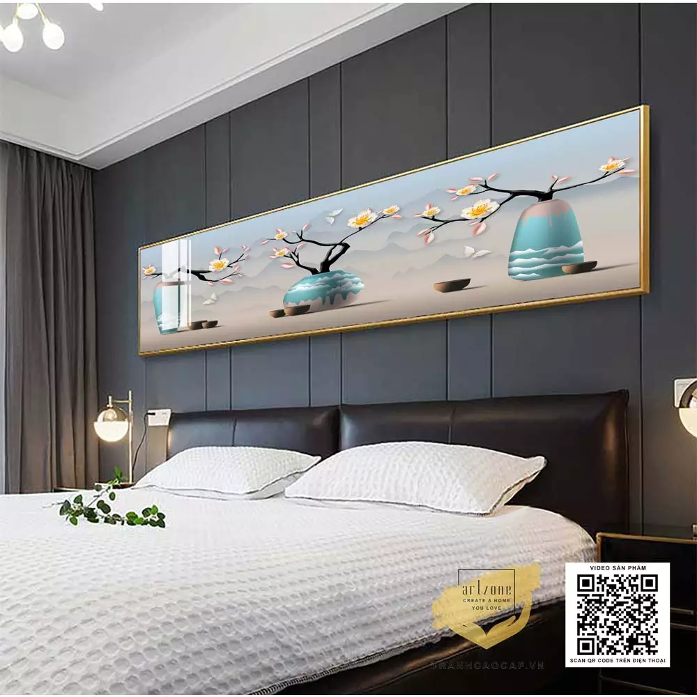 Hướng dẫn treo tranh tĩnh vật bình hoa đúng cách