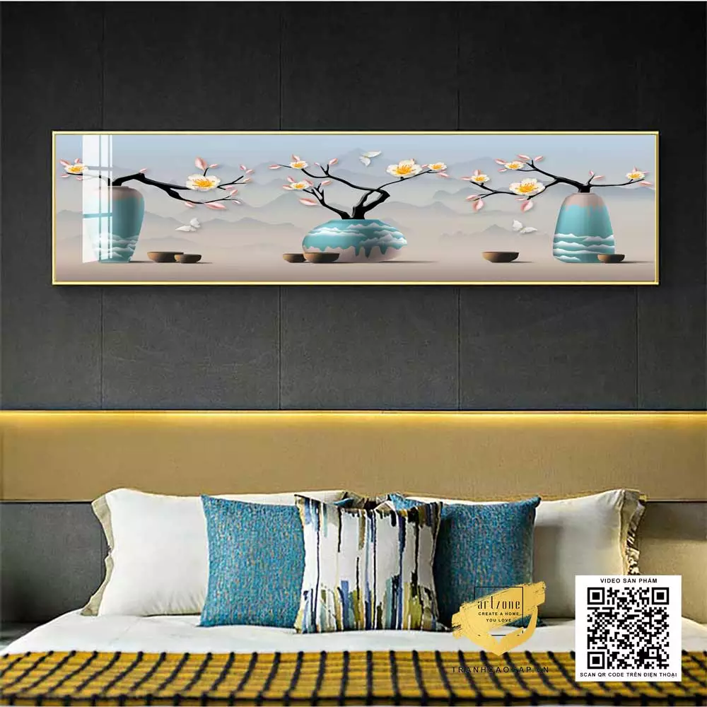 Tranh tĩnh vật bình hoa AZ1-0718-MICA - Sự lựa chọn hoàn hảo
