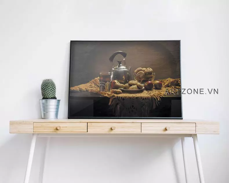 Tranh Tĩnh Vật Mica AZ1-0067 trong không gian phòng khách