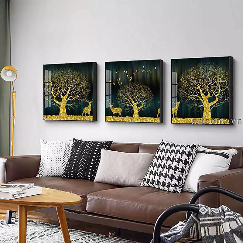 Bức tranh Mica AZ3-0016 trong nội thất hiện đại