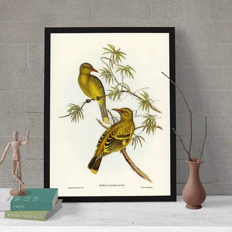 Tranh chim Oriole Crescent Marked - Dấu ấn cá nhân cho không gian sống