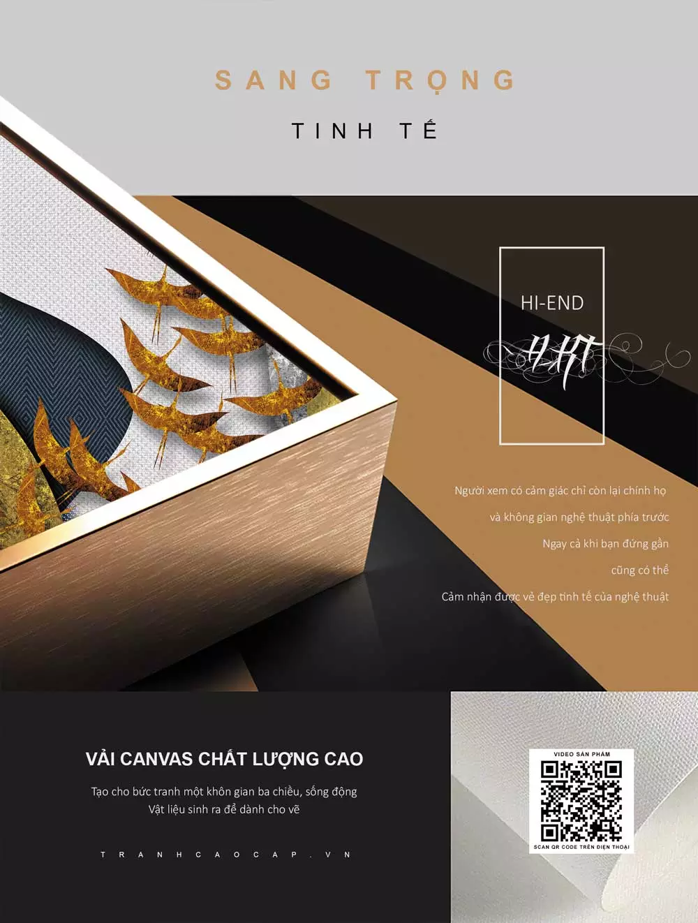 Chi tiết đàn chim di cư trong tranh