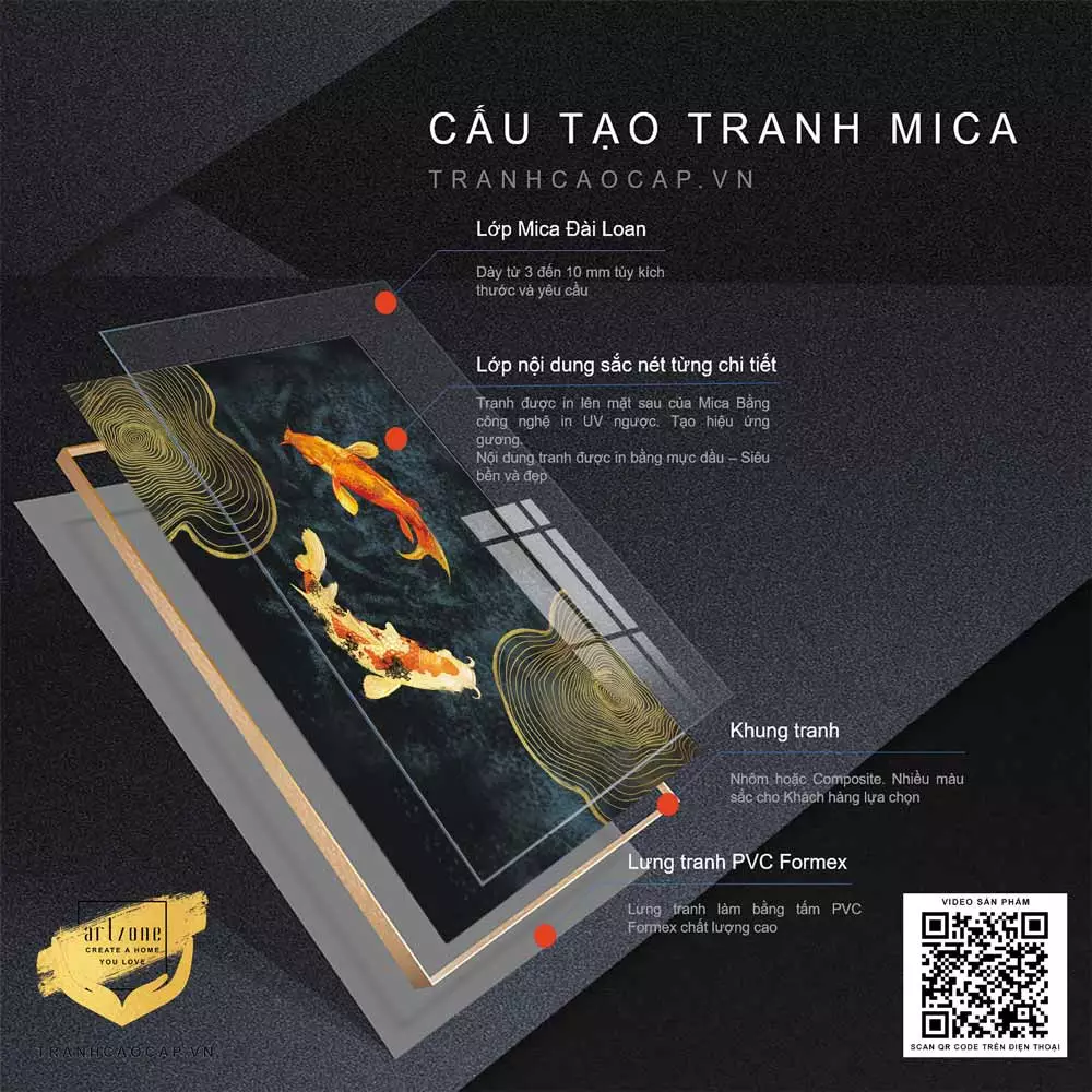 Tranh động vật mica AZ1-0746