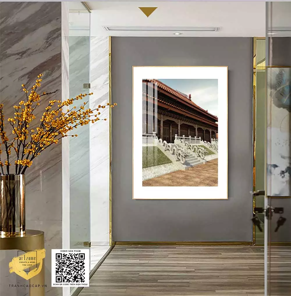 Bức tranh Hà Nội xưa AZ1-0932-MICA tại Tranh Cao Cấp