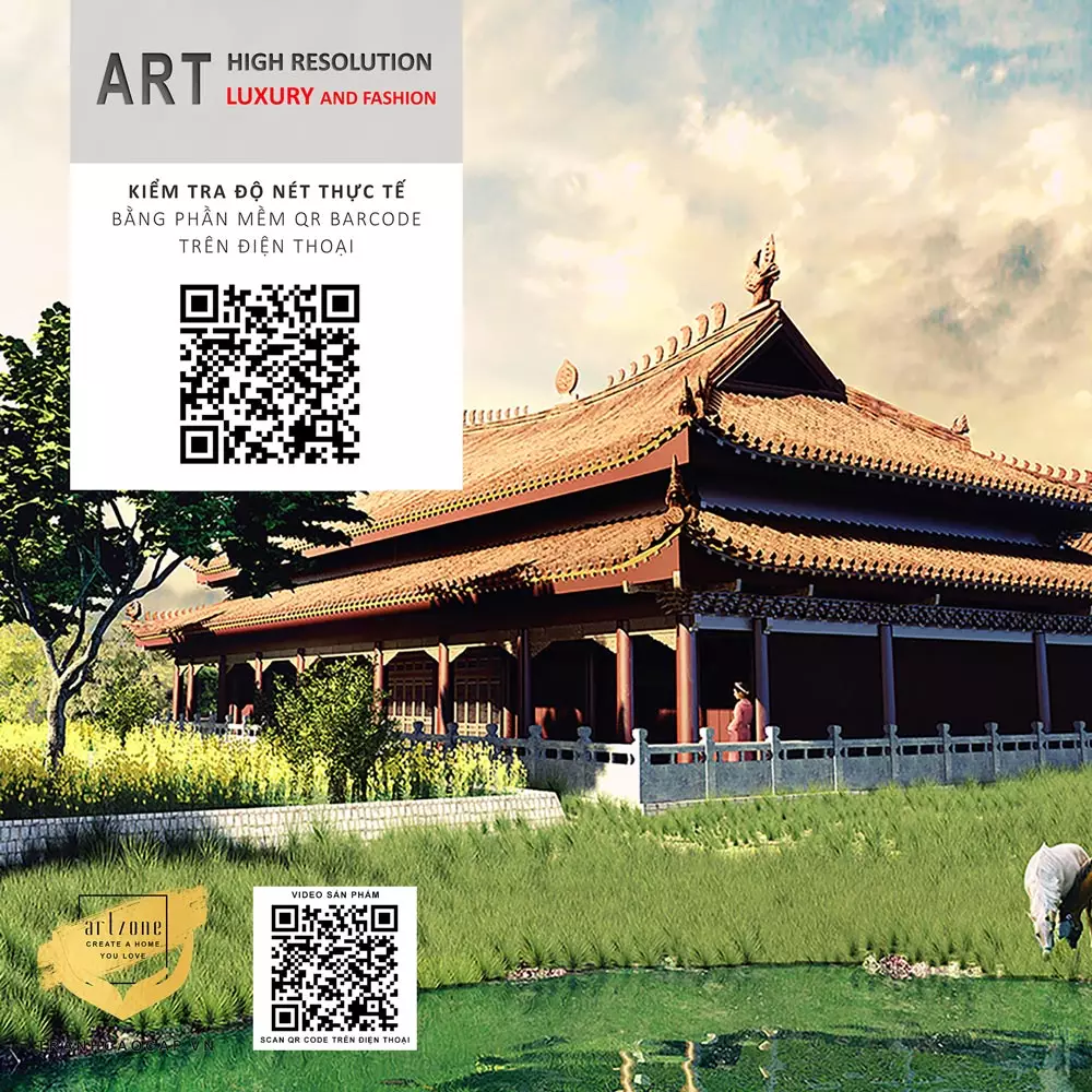 Tranh Hà Nội Xưa với hình ảnh cây cổ thụ