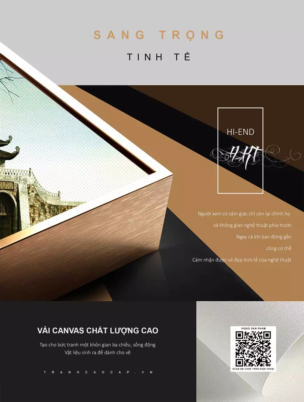 Tranh Hà Nội Xưa trong phòng khách