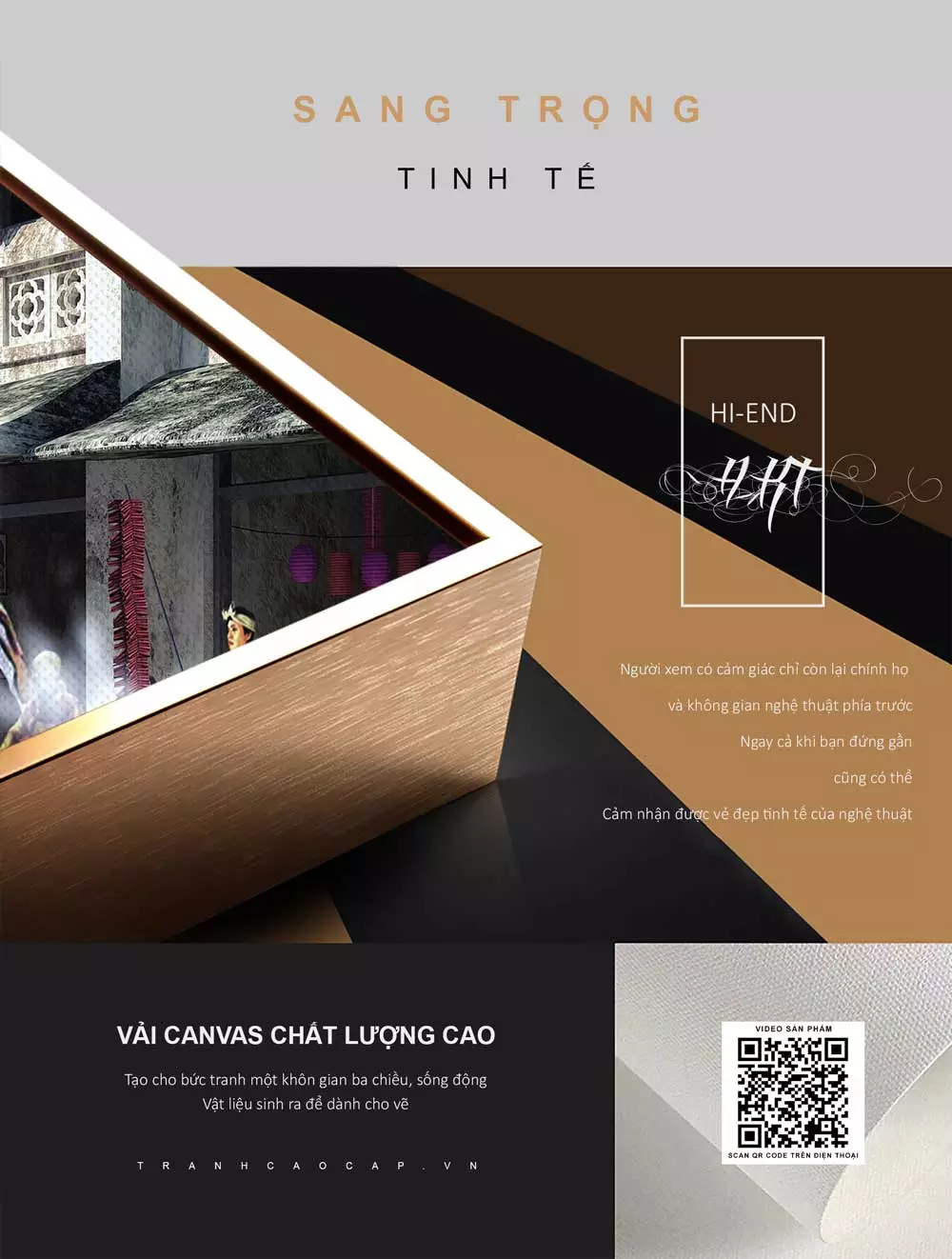 Tranh Hà Nội xưa khung nhôm