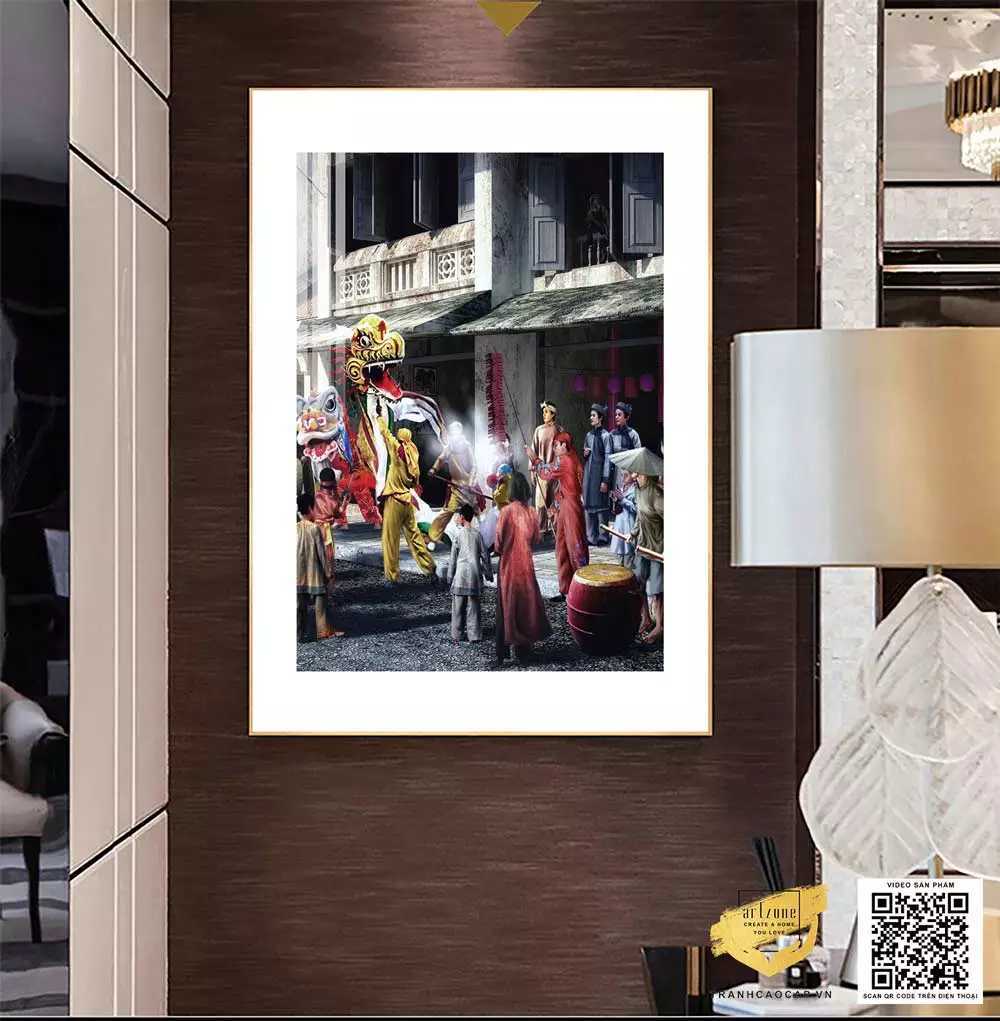Kích thước tranh treo tường phù hợp với sofa