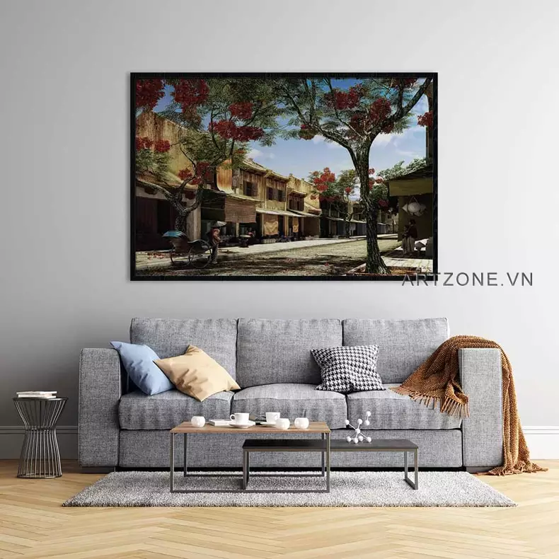 Tranh Hà Nội xưa tái hiện nhịp sống sinh hoạt đời thường