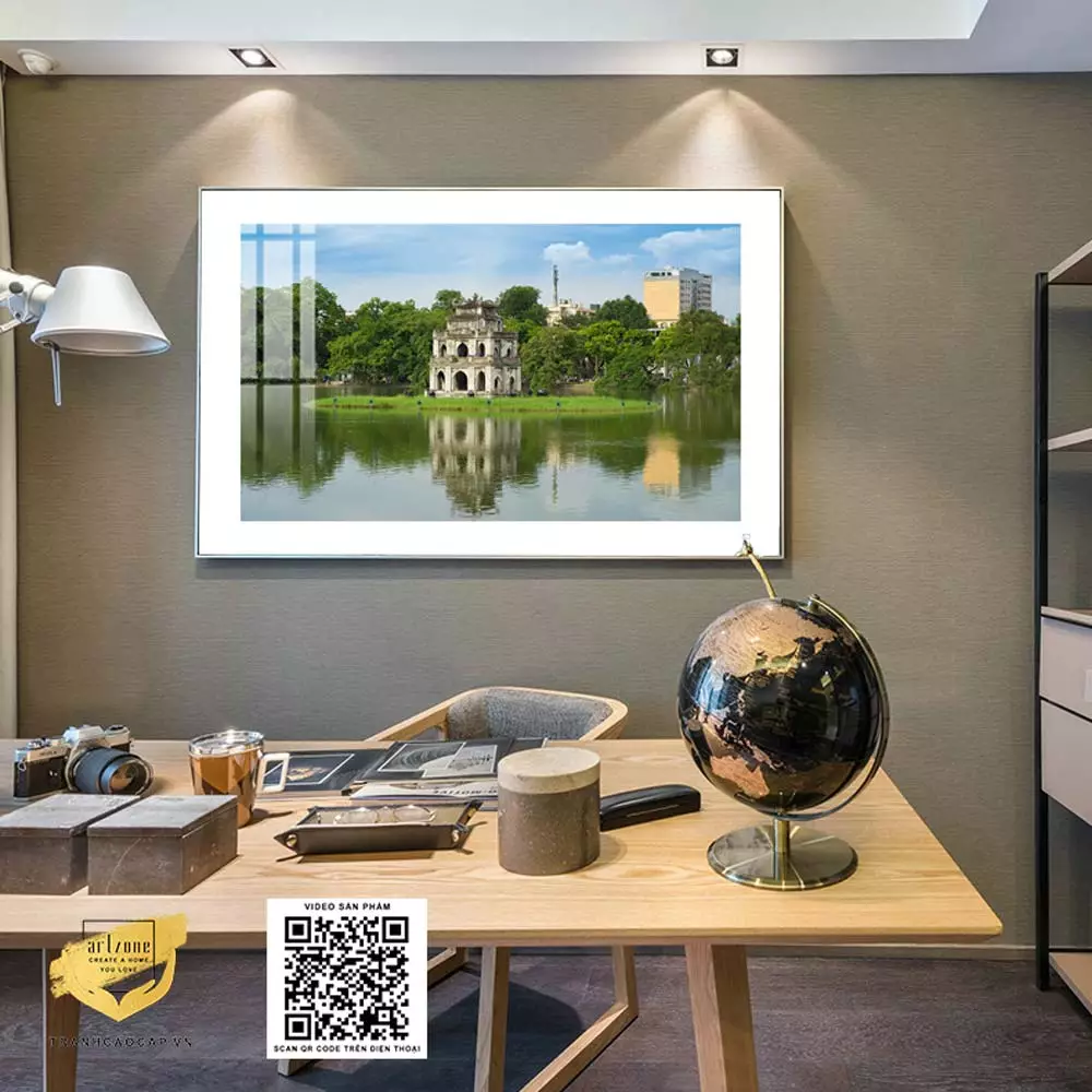 Gợi ý cách treo tranh Hà Nội Xưa trên sofa