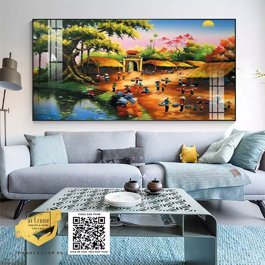 Treo tranh vừa đủ để tạo sự cân đối
