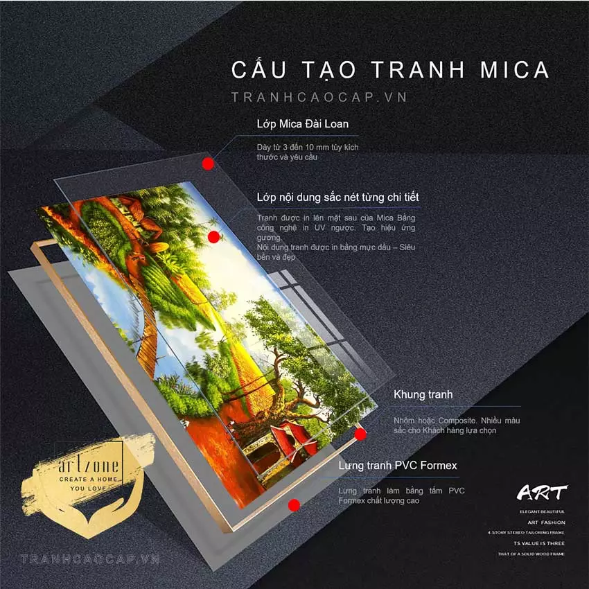 Tranh Làng Quê Việt Nam Mica AZ1-0145