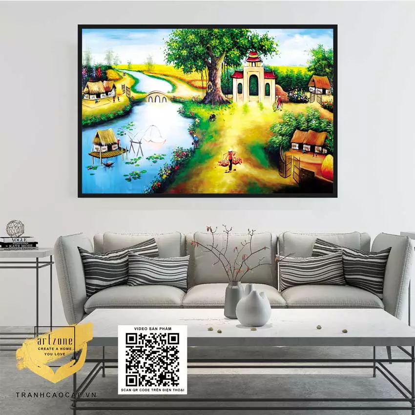 Tranh làng quê và giá trị văn hóa truyền thống