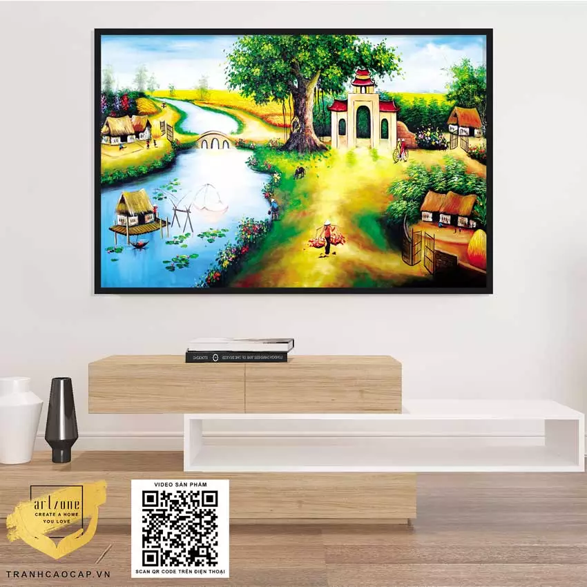 Tranh làng quê Việt Nam AZ1-0142-MICA