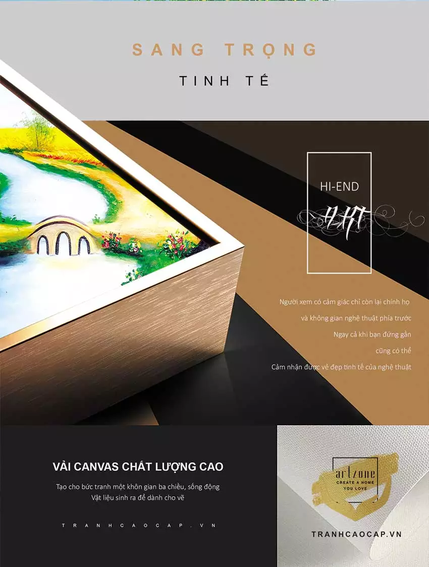 Kích thước tranh đa dạng