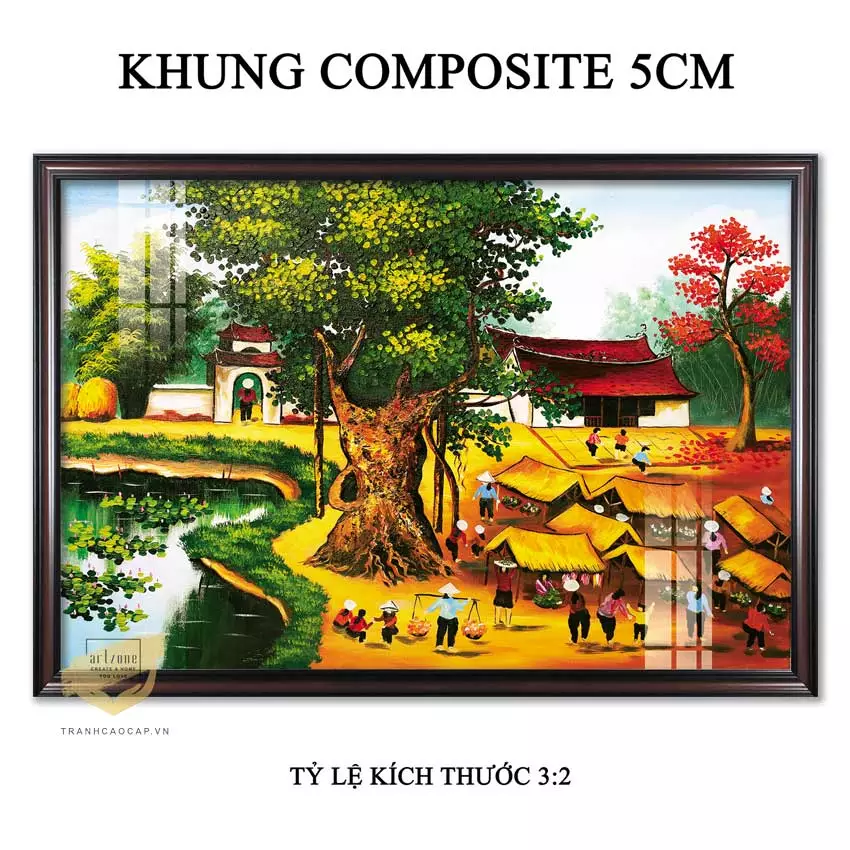 Không gian sống đẹp với tranh làng quê Việt Nam
