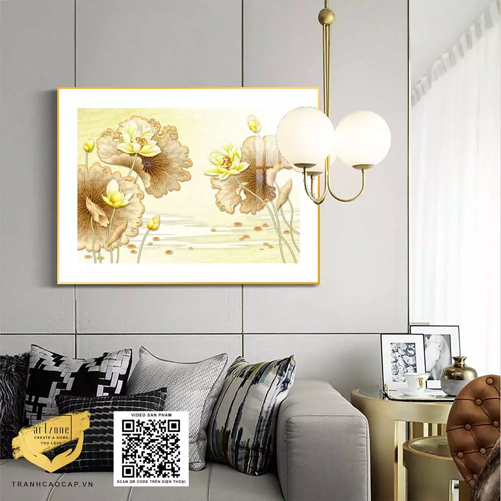 Tranh mica treo tường phòng khách