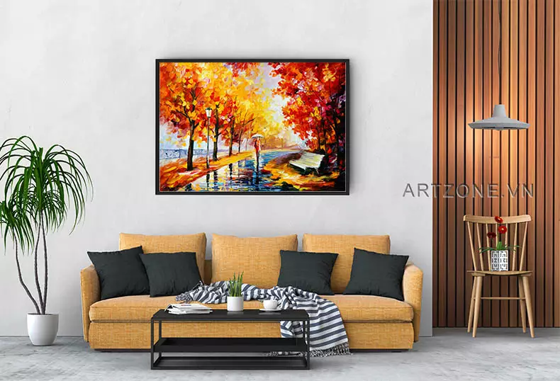 Sự kết hợp màu sắc tinh tế trong tranh sơn dầu AZ1-0229