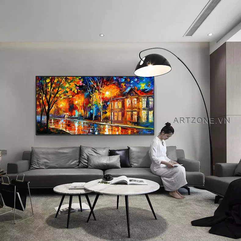 Ánh sáng giúp tôn lên vẻ đẹp của bức tranh