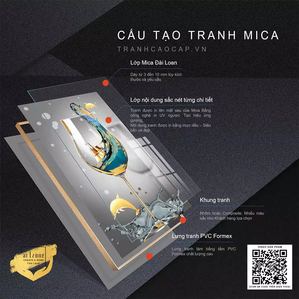 Chi tiết bình hoa trong tranh tĩnh vật cổ điển Mica AZ1-0817