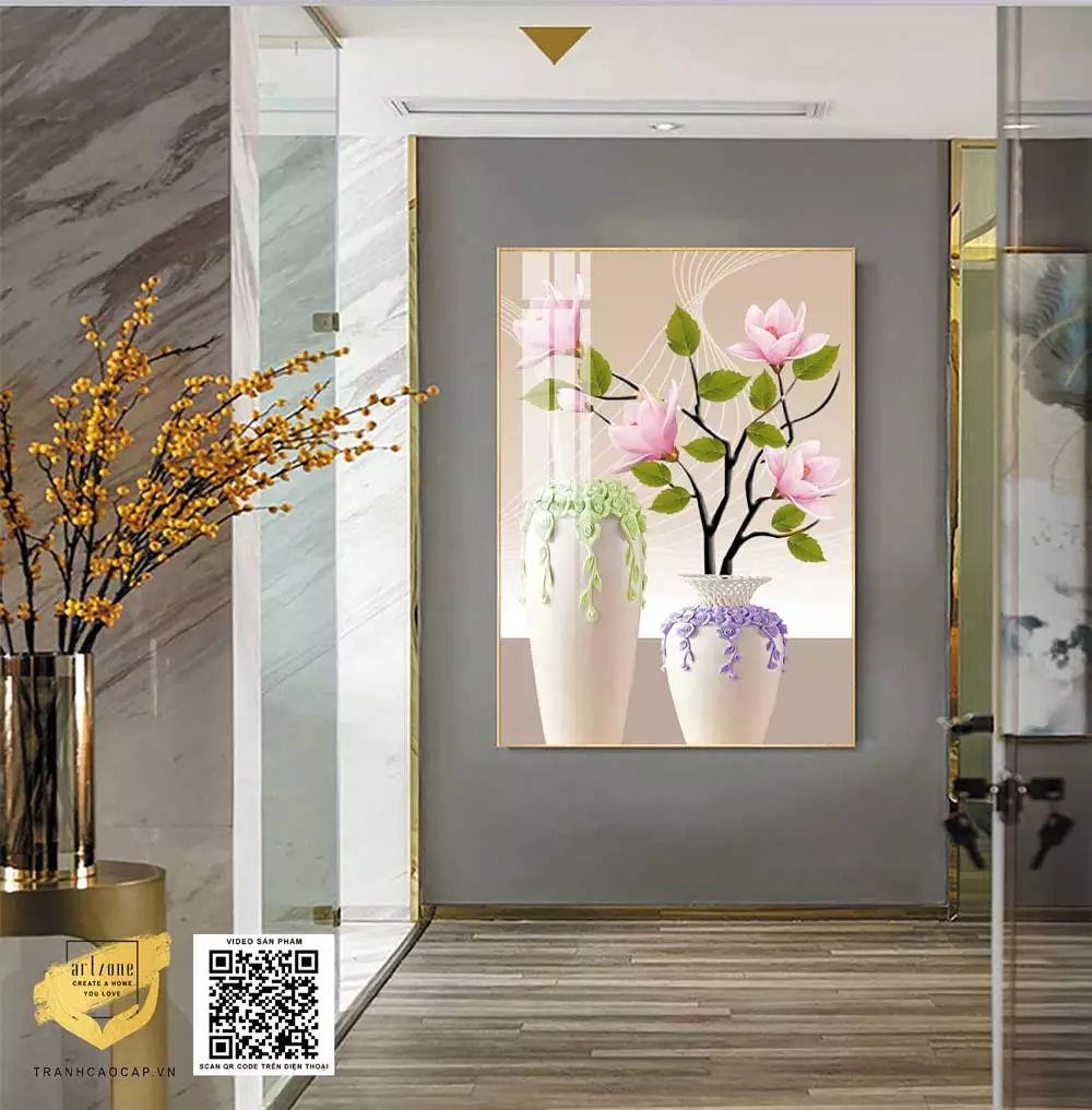 Tranh tĩnh vật Mica với khung nhôm sang trọng