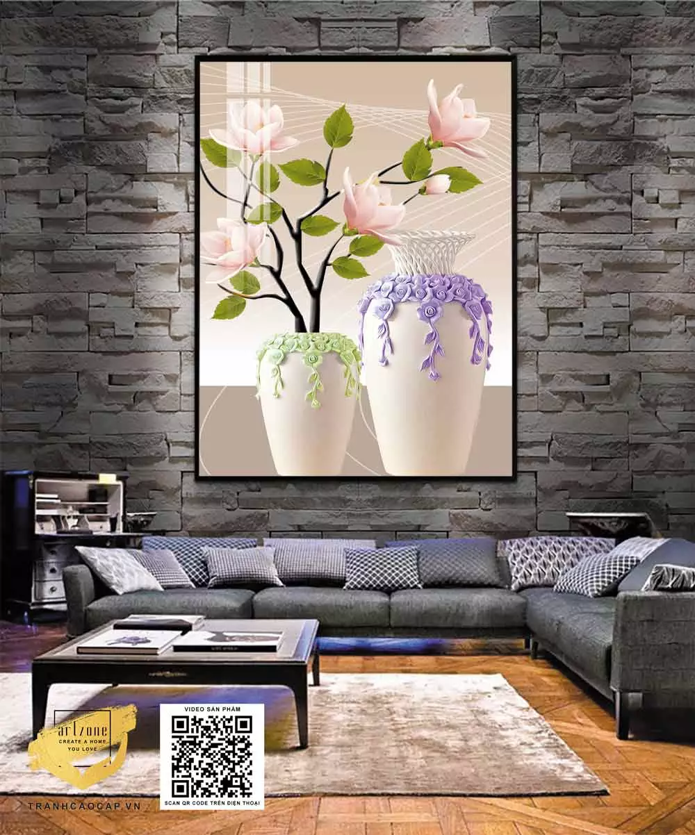 Tranh tĩnh vật Mica AZ1-0827 trang trí phòng ngủ