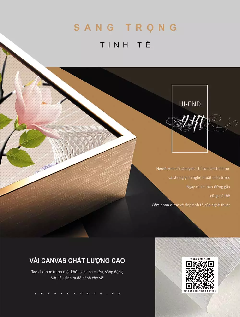 Chất liệu Mica cao cấp mang đến vẻ đẹp hiện đại cho tranh tĩnh vật