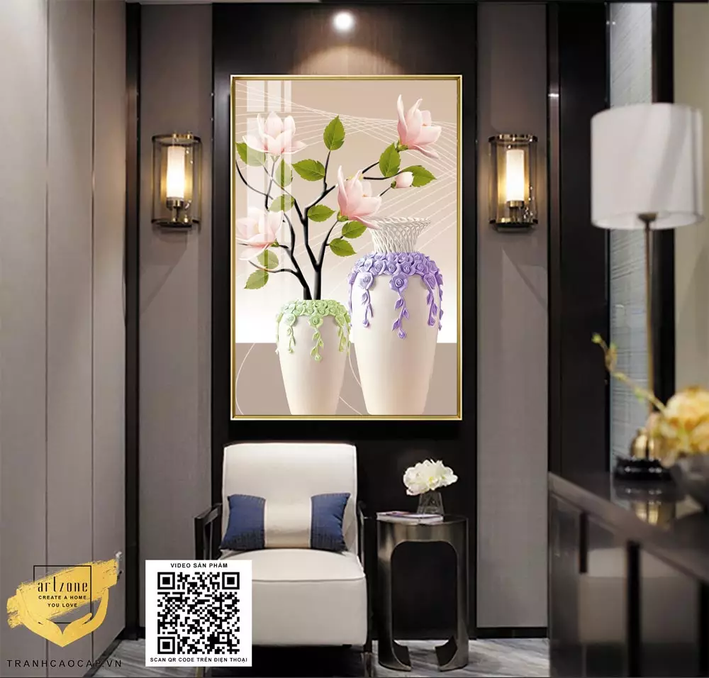 Ứng dụng tranh tĩnh vật Mica trong văn phòng làm việc