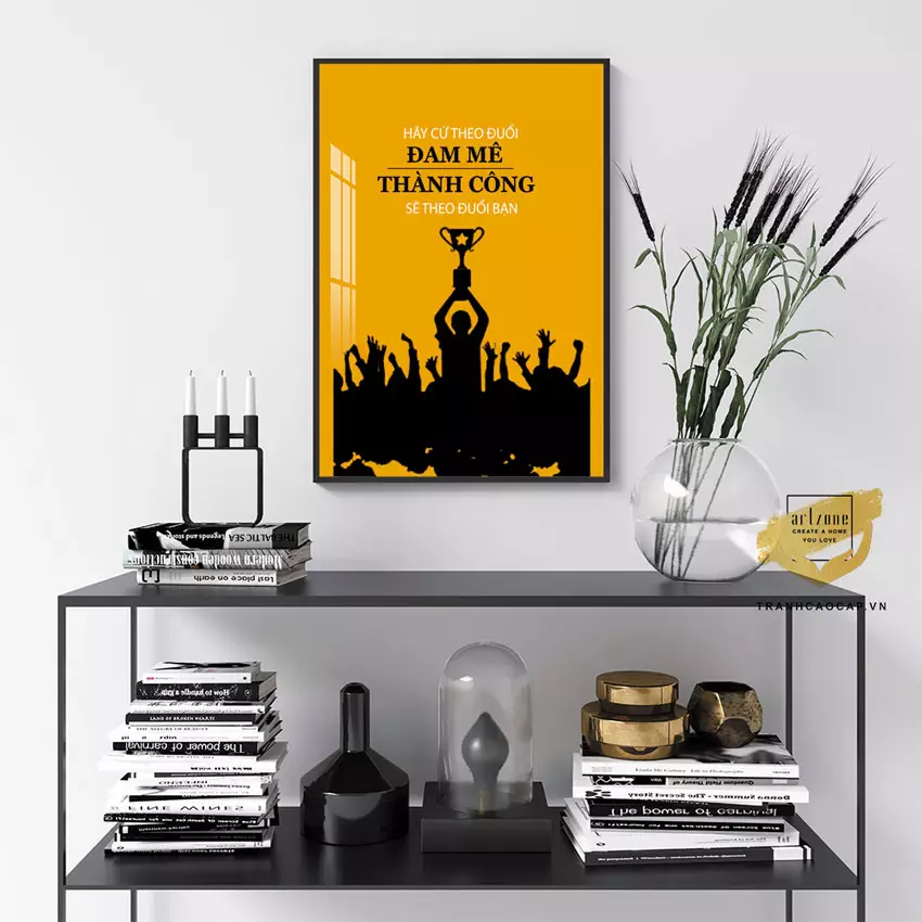 Tranh Mica Slogan Văn Phòng Hiện Đại