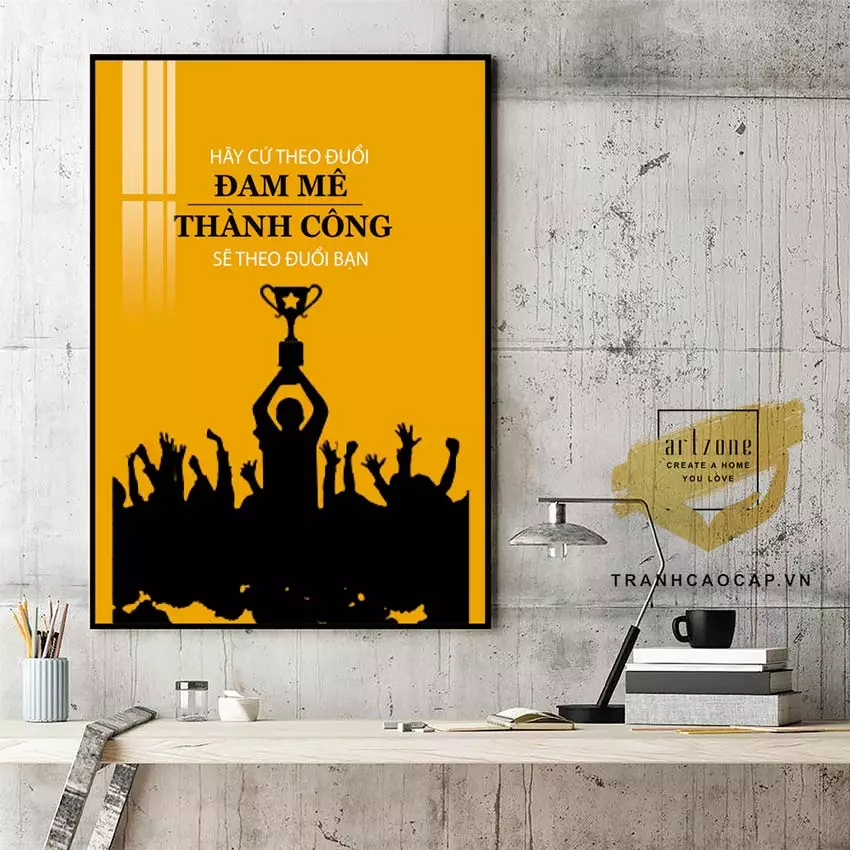 Tranh Mica Tiếng Việt Tạo Động Lực Làm Việc