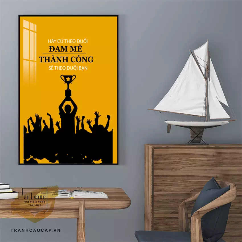 Tranh Slogan Mica Tạo Không Gian Làm Việc Chuyên Nghiệp