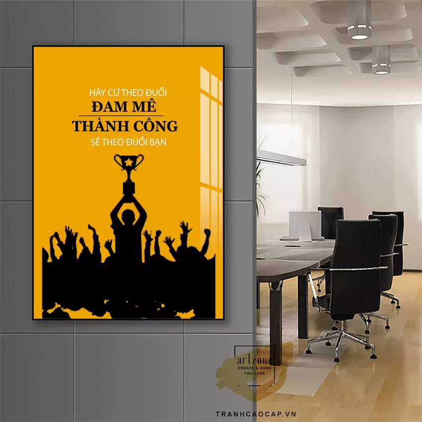 Vị Trí Treo Tranh Mica Slogan Lý Tưởng