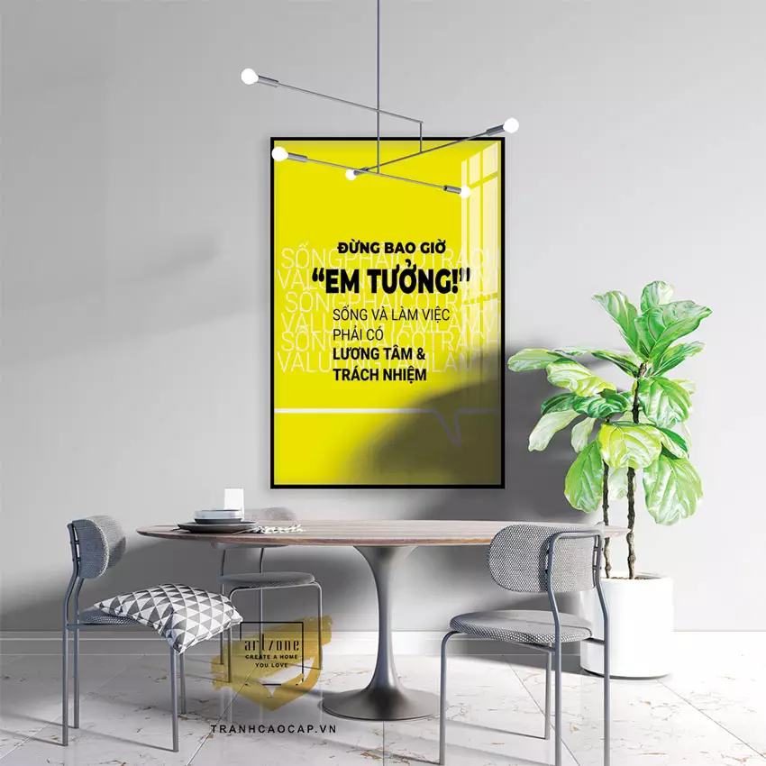 Tranh Mica treo tường văn phòng giúp tạo điểm nhấn cho không gian làm việc