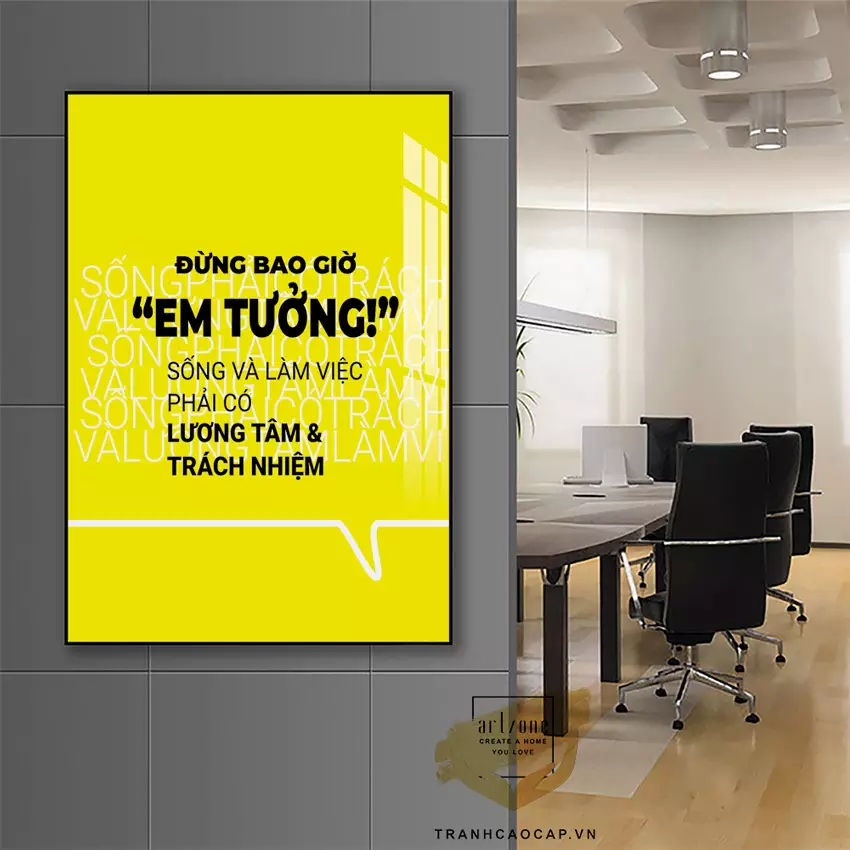 Tranh Mica treo tường văn phòng AZ1-1478 mang đến không gian làm việc chuyên nghiệp