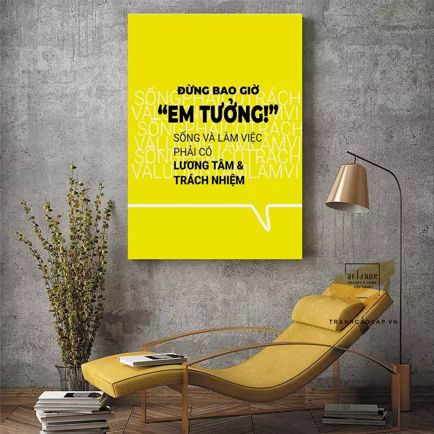 Tranh Mica treo tường văn phòng AZ1-1478 với nhiều kích thước lựa chọn