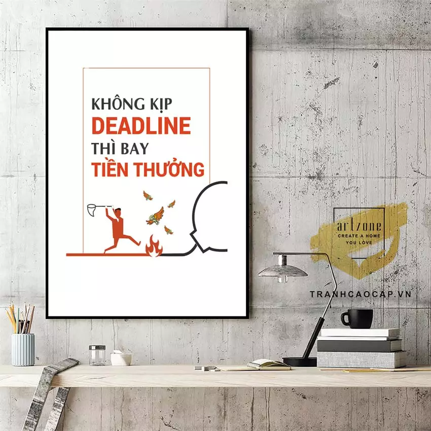 Màu sắc hài hòa trong tranh Mica văn phòng