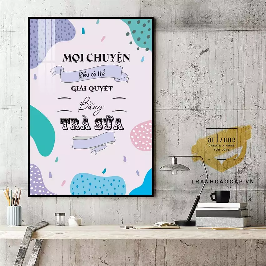Tranh slogan Mica tiếng Việt truyền cảm hứng cho văn phòng