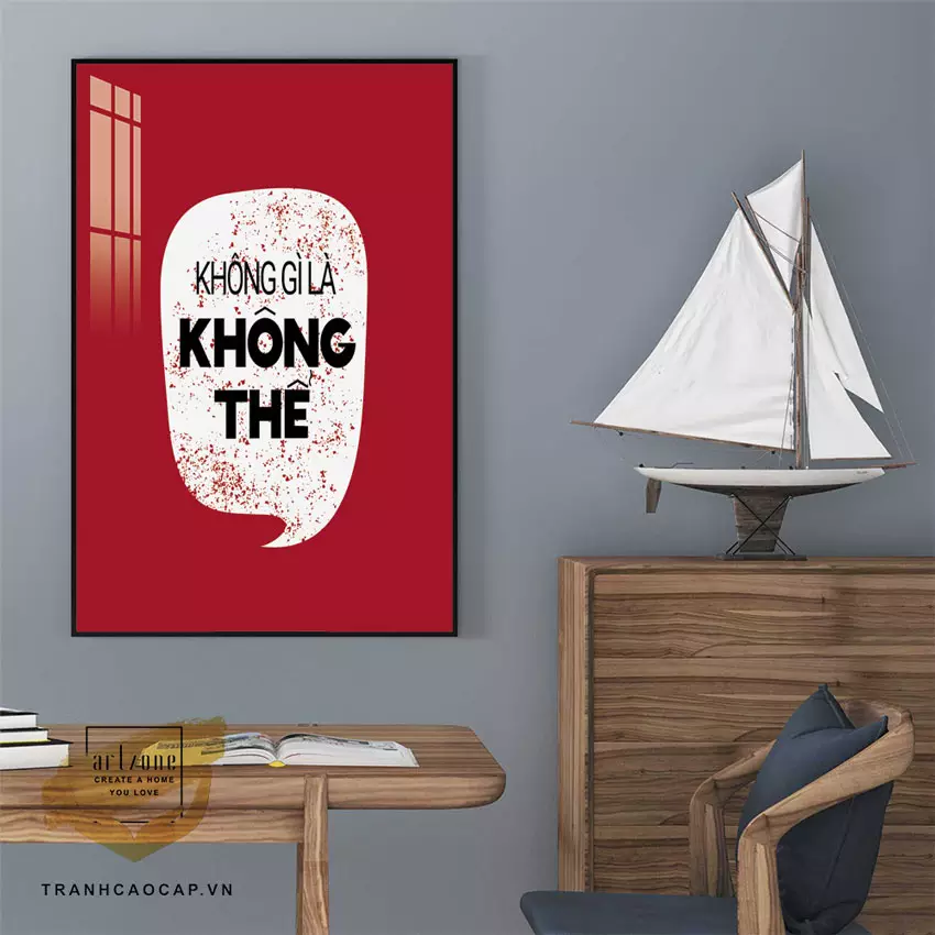 Chất liệu Mica cao cấp tạo nên vẻ đẹp sang trọng cho tranh