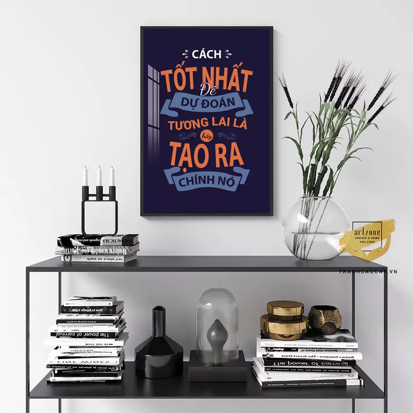 Tranh mica treo tường văn phòng hiện đại