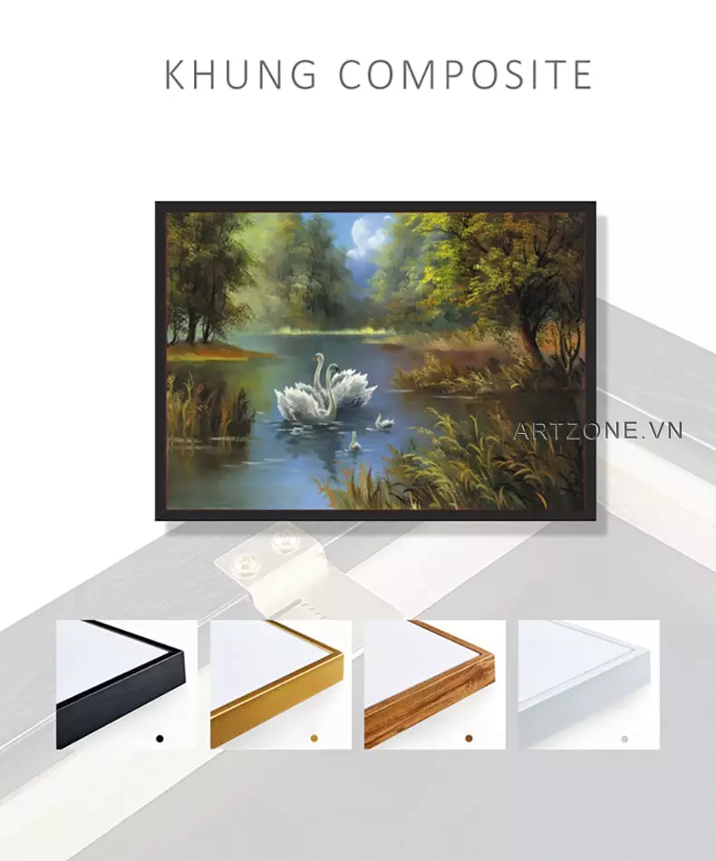 Ưu điểm tranh chim thiên nga chất liệu mica
