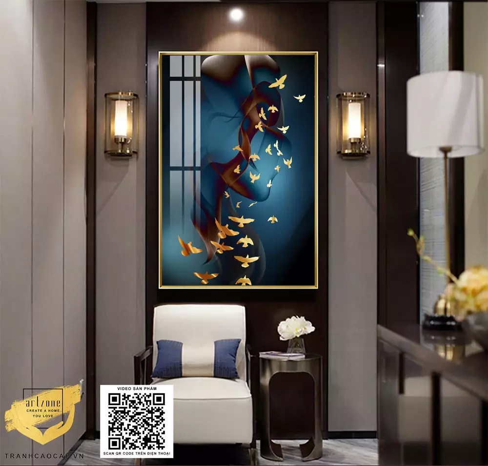 Ứng dụng tranh trong phòng khách