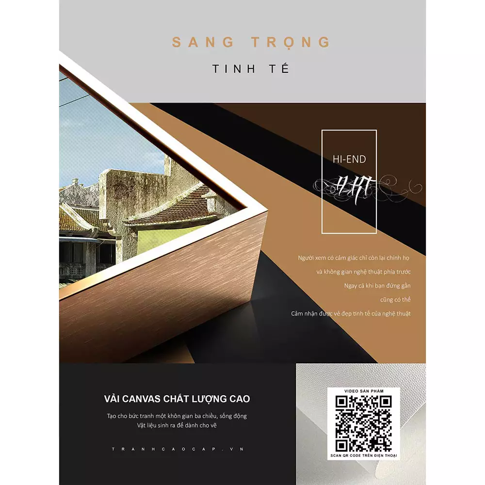 Tranh Hà Nội Xưa - Khung cảnh yên bình của Hà Nội cổ